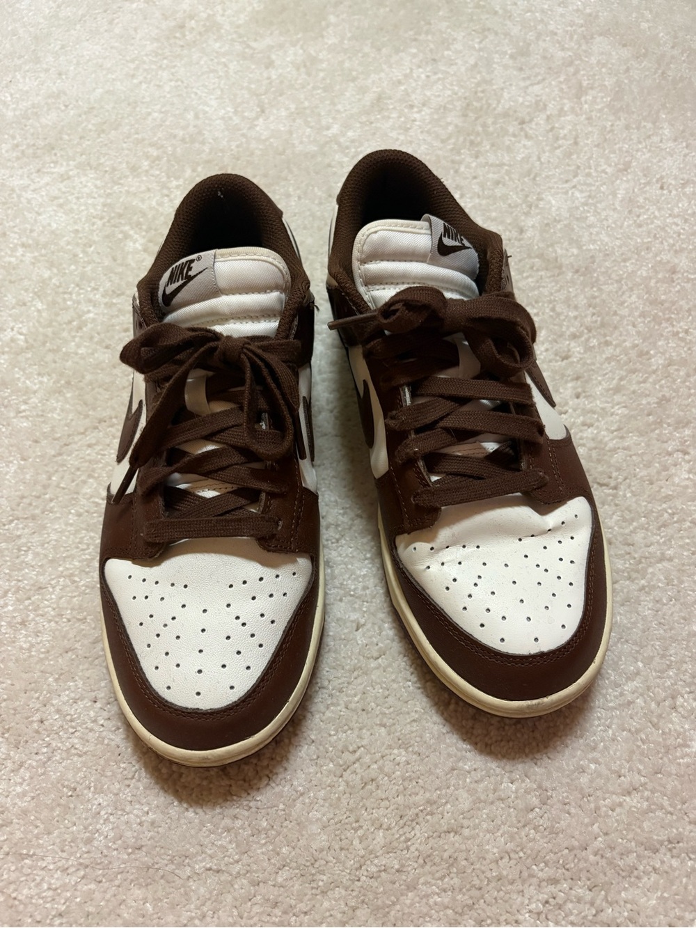 Nike Women’s Low-Top Sneakers in Brown and White